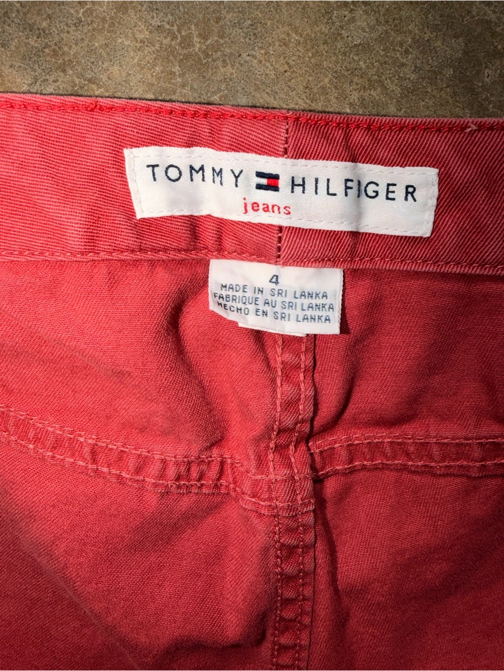 Tommy Hilfiger Women’s Vintage 90’s Y2K Red Chino Straight Ankle Pants - Size 4 - Picture 9 of 9